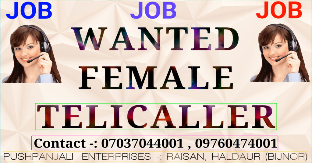 Job in Haldaur Bijnor for Catomer Care Excutive (Female)