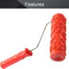 Rubber Pattern Paint Roller for Stylish Wall Design at Home Designer Paint Roller Easy Wall Decoration Without Painter Wall Texture Roller Tool for Home Interior Decoration DIY